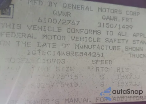 1994 GMC Sierra C1500 z USA, uszkodzony, nr VIN 1GTEC14K8RE544261